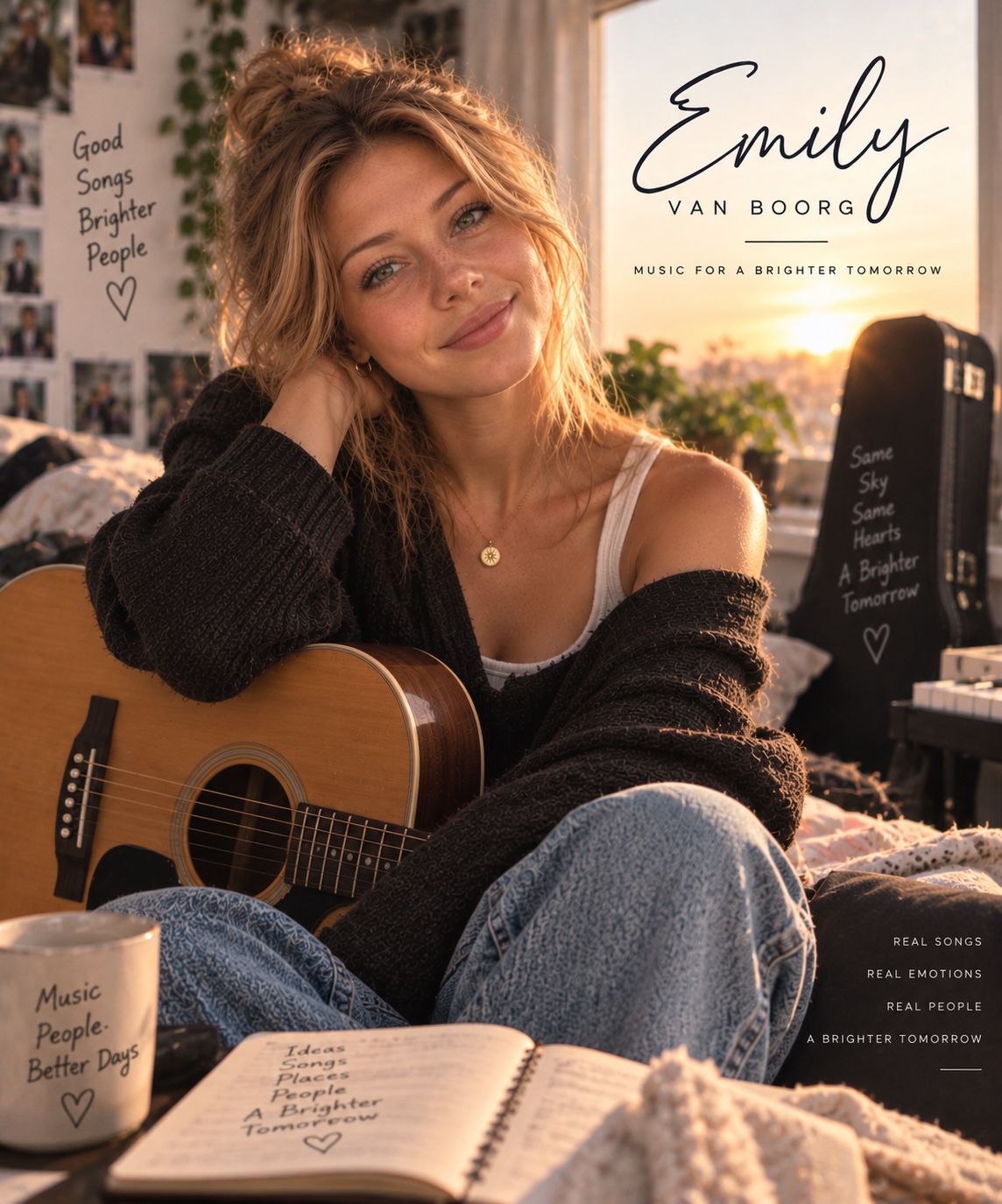 Emily van Boorg with guitar